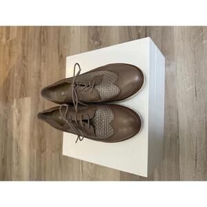Geox Brown‎ Leather Oxfords Women's 37